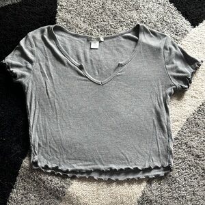 Bozzolo Grey Crop Top